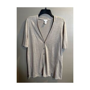 J. Jill Short Sleeve Linen Blend Cardigan